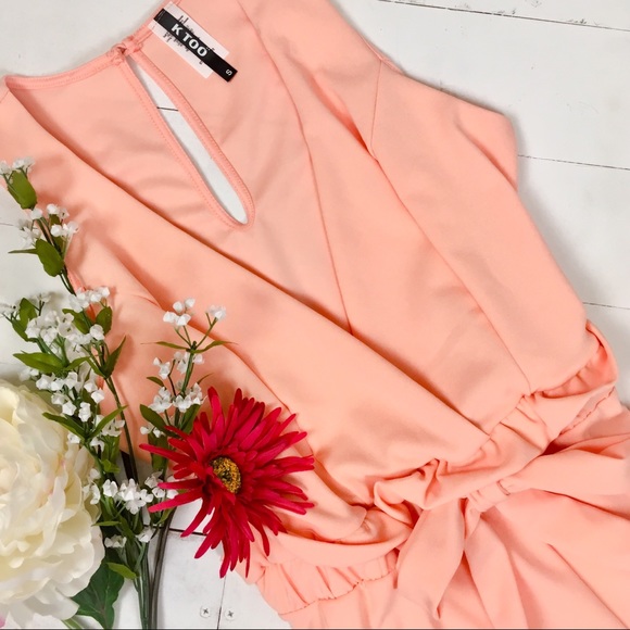 *LAST ONE* 1970s Vintage Designed Peach Jumpsuit - Picture 8 of 8